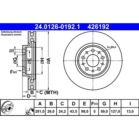 24.0126-0192.1 - Brake Disc 