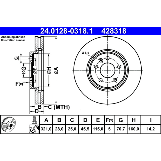 24.0128-0318.1 - Brake Disc 