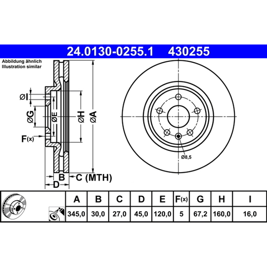 24.0130-0255.1 - Brake Disc 