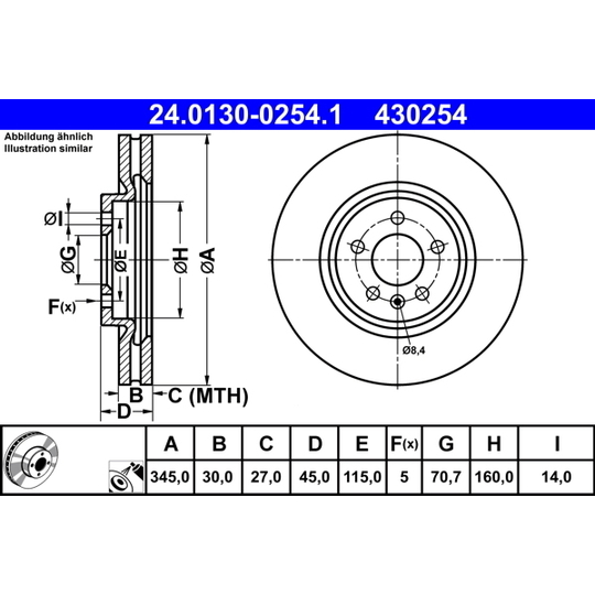 24.0130-0254.1 - Bromsskiva 