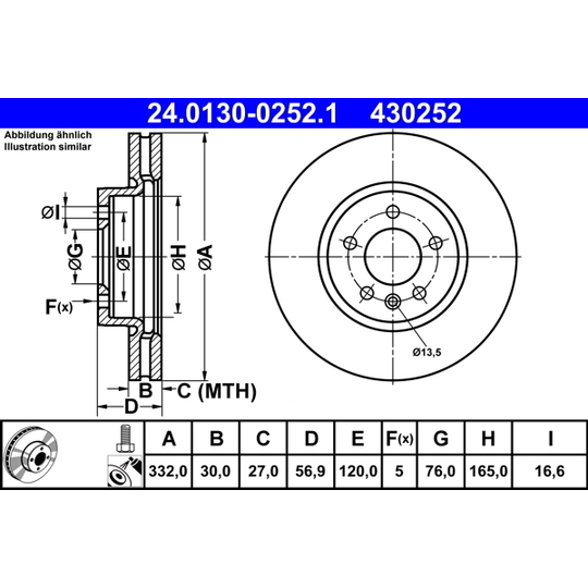 24.0130-0252.1 - Brake Disc 