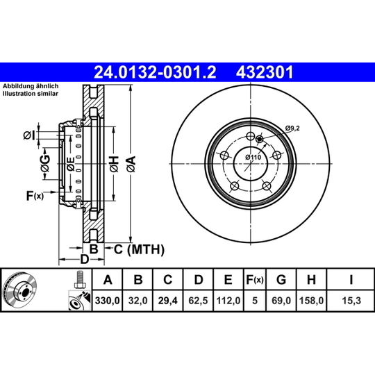 24.0132-0301.2 - Bromsskiva 