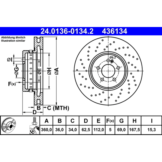 24.0136-0134.2 - Brake Disc 