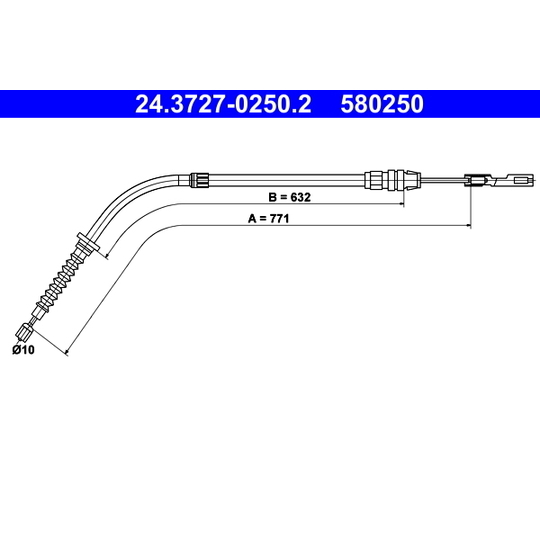 24.3727-0250.2 - Cable, parking brake 