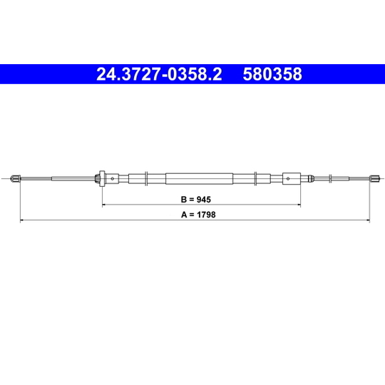 24.3727-0358.2 - Cable, parking brake 