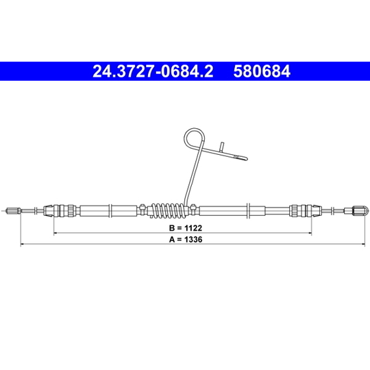 24.3727-0684.2 - Cable, parking brake 