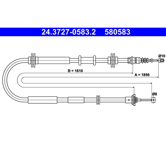 24.3727-0583.2 - Cable, parking brake 