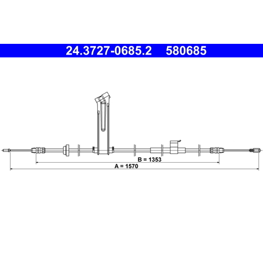 24.3727-0685.2 - Cable, parking brake 