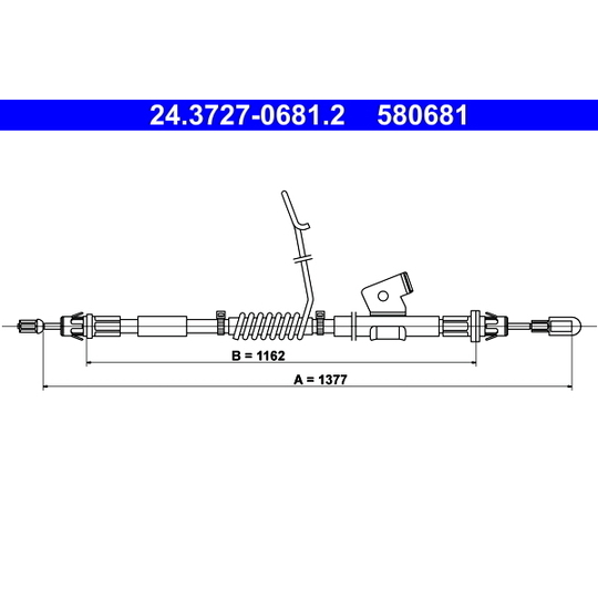 24.3727-0681.2 - Cable, parking brake 