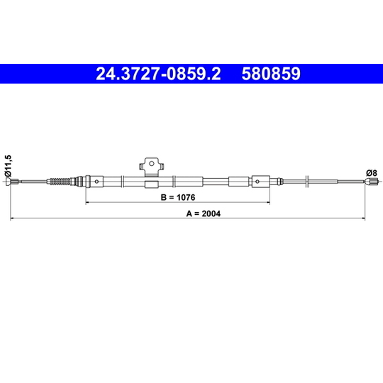 24.3727-0859.2 - Cable, parking brake 