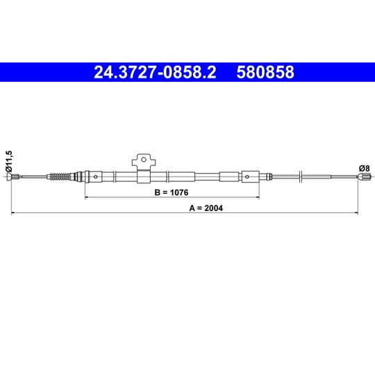 24.3727-0858.2 - Cable, parking brake 