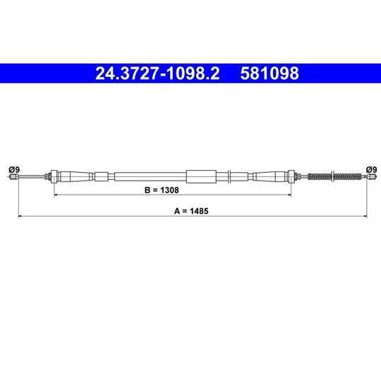 24.3727-1098.2 - Cable, parking brake 