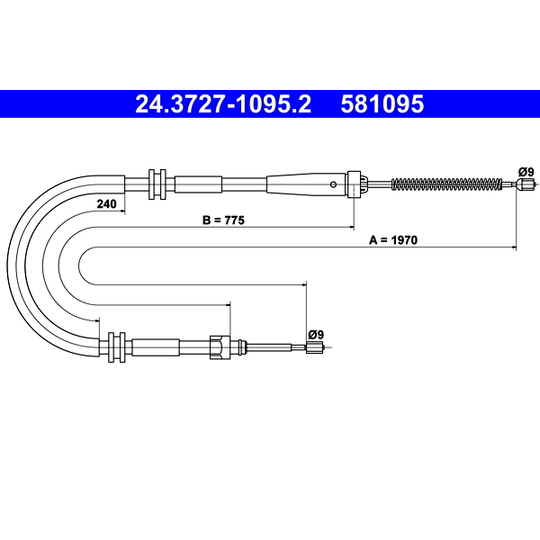 24.3727-1095.2 - Cable, parking brake 