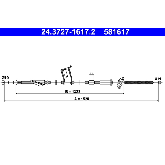 24.3727-1617.2 - Cable, parking brake 