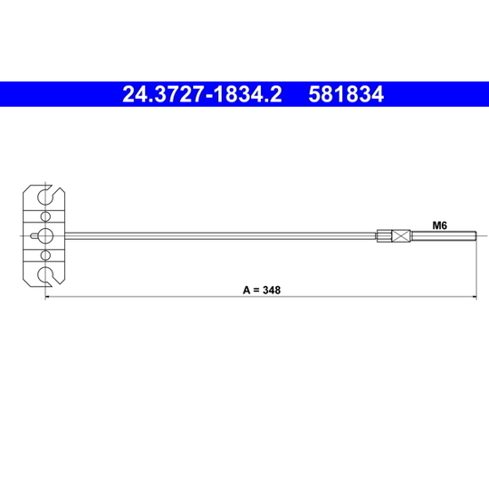 24.3727-1834.2 - Cable, parking brake 