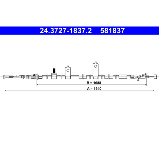 24.3727-1837.2 - Cable, parking brake 