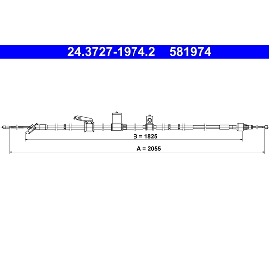 24.3727-1974.2 - Cable, parking brake 