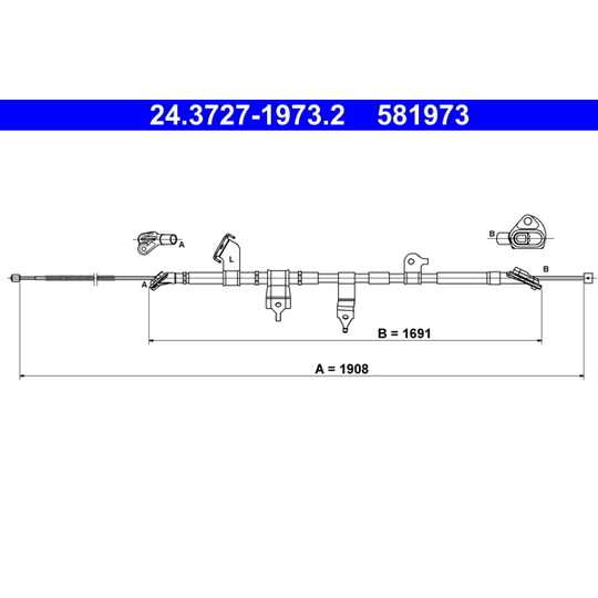 24.3727-1973.2 - Vajer, parkeringsbroms 