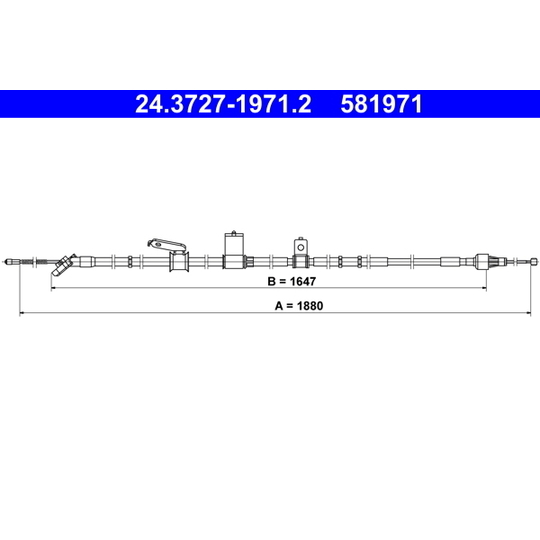 24.3727-1971.2 - Cable, parking brake 