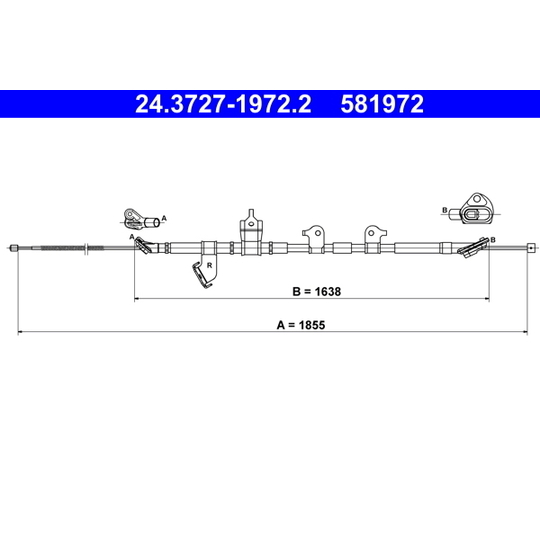 24.3727-1972.2 - Cable, parking brake 