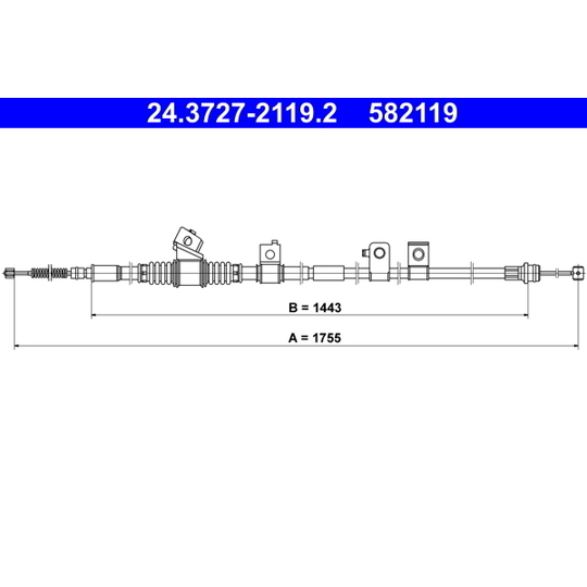 24.3727-2119.2 - Cable, parking brake 