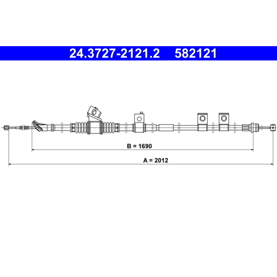 24.3727-2121.2 - Vajer, parkeringsbroms 