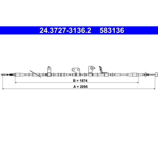 24.3727-3136.2 - Vajer, parkeringsbroms 