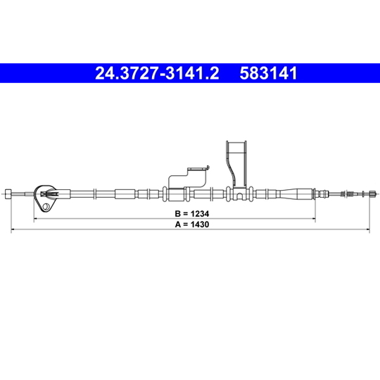 24.3727-3141.2 - Cable, parking brake 