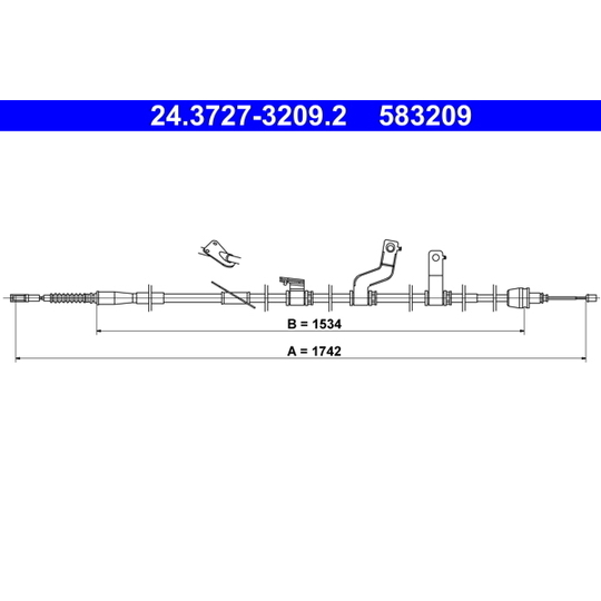 24.3727-3209.2 - Cable, parking brake 