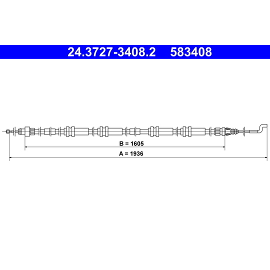 24.3727-3408.2 - Cable, parking brake 