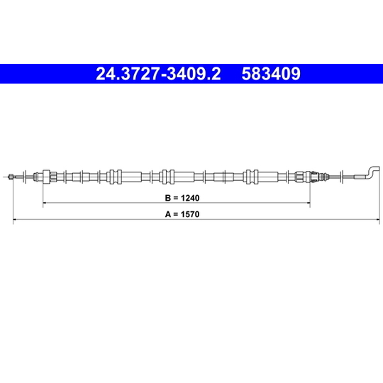 24.3727-3409.2 - Cable, parking brake 