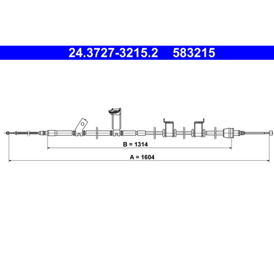 24.3727-3215.2 - Cable, parking brake 