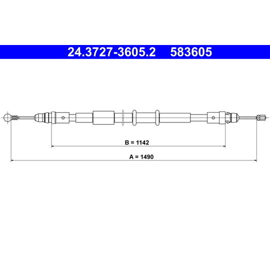 24.3727-3605.2 - Cable, parking brake 
