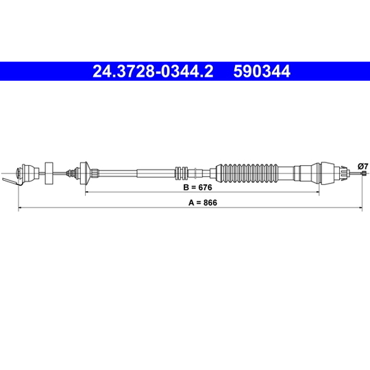 24.3728-0344.2 - Clutch Cable 