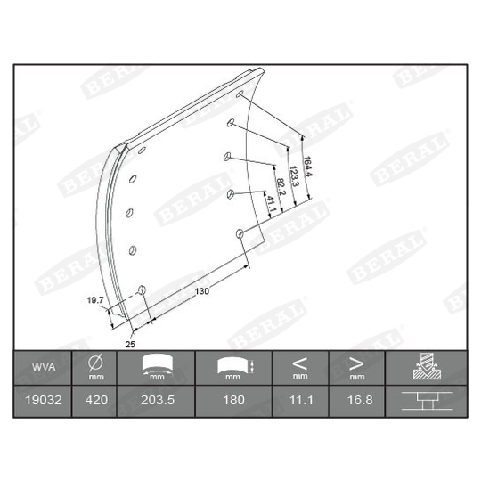 1903219000015178 - Brake Lining Kit, drum brake 