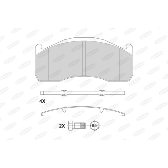 BCV29151TK - Brake Pad Set, disc brake 