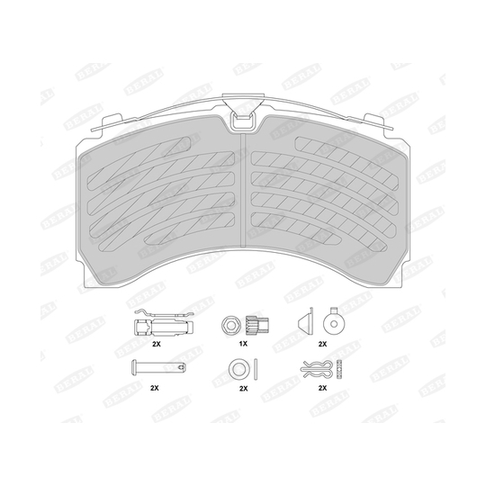 BCV29244TK - Piduriklotsi komplekt, ketaspidur 