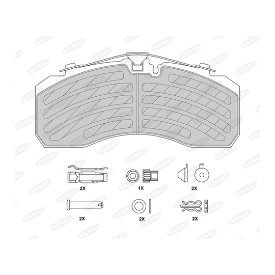 BCV29253TK - Brake Pad Set, disc brake 