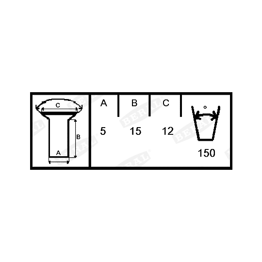 KBL19557.0-1550 - Brake Lining Kit, drum brake 