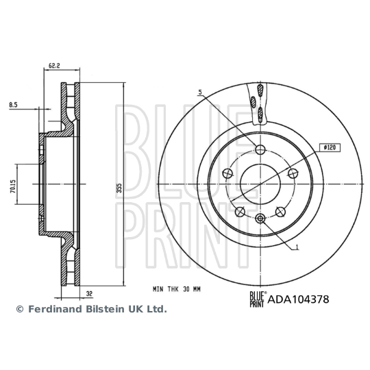 ADA104378 - Brake Disc 