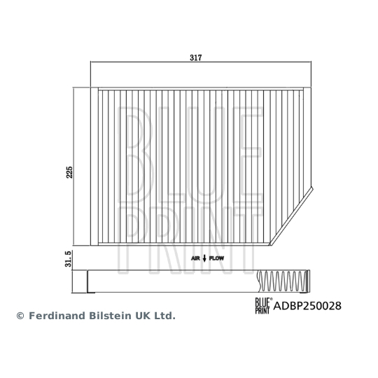 ADBP250028 - Filter, interior air 