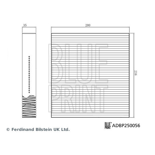 ADBP250056 - Filter, salongiõhk 