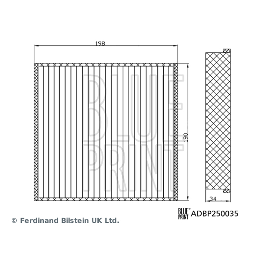 ADBP250035 - Filter, interior air 