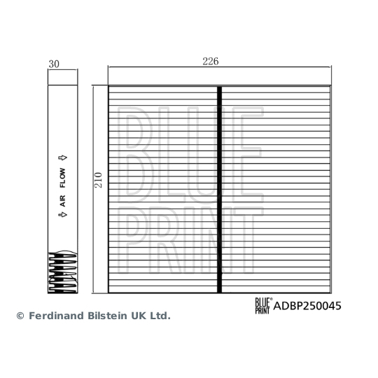 ADBP250045 - Filter, kupéventilation 