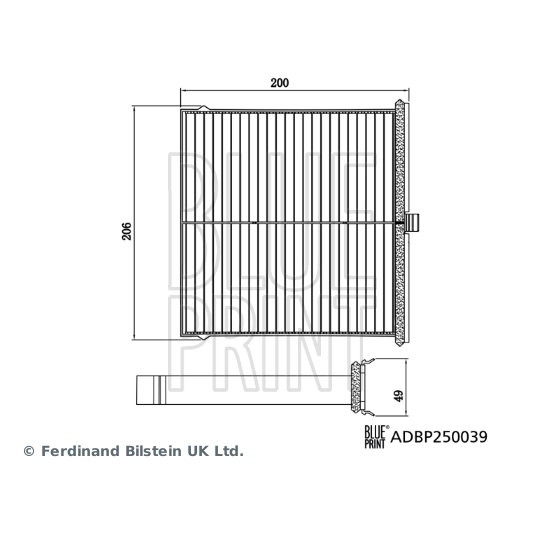 ADBP250039 - Filter, salongiõhk 