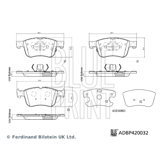 ADBP420032 - Brake Pad Set, disc brake 