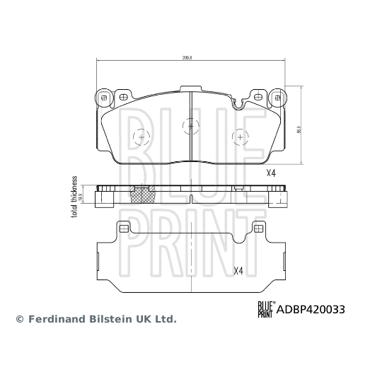 ADBP420033 - Brake Pad Set, disc brake 