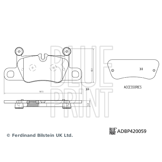 ADBP420059 - Brake Pad Set, disc brake 