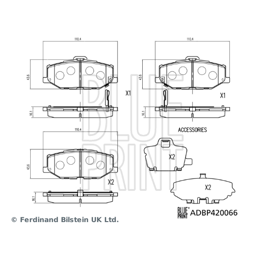 ADBP420066 - Brake Pad Set, disc brake 