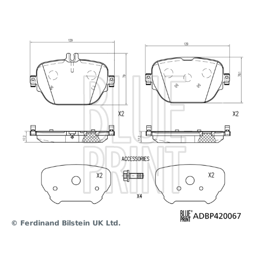 ADBP420067 - Brake Pad Set, disc brake 